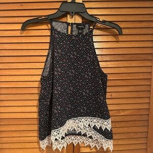 Rue 21 Women’s Floral Laced Sleeveless Tank Top Sz S